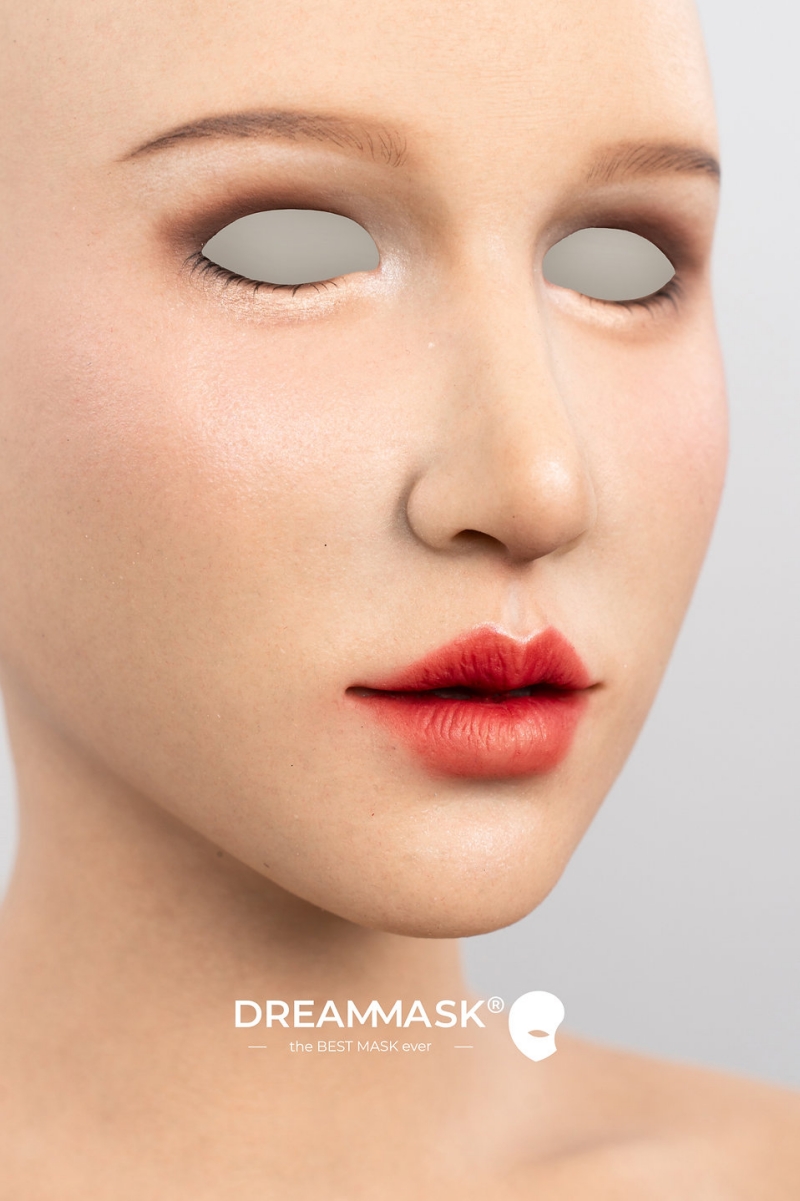 M32「Rosina ロージーナ」　普通版　授乳できるシリコン乳房　E+カップ　医療用シリコン素材製　高品質全頭マスク　アジア美人顔　ノーマルメイク/ビューティーメイク　超リアル　フィット感のすごいフィメールマスク　正規品保証　全国送料無料-5