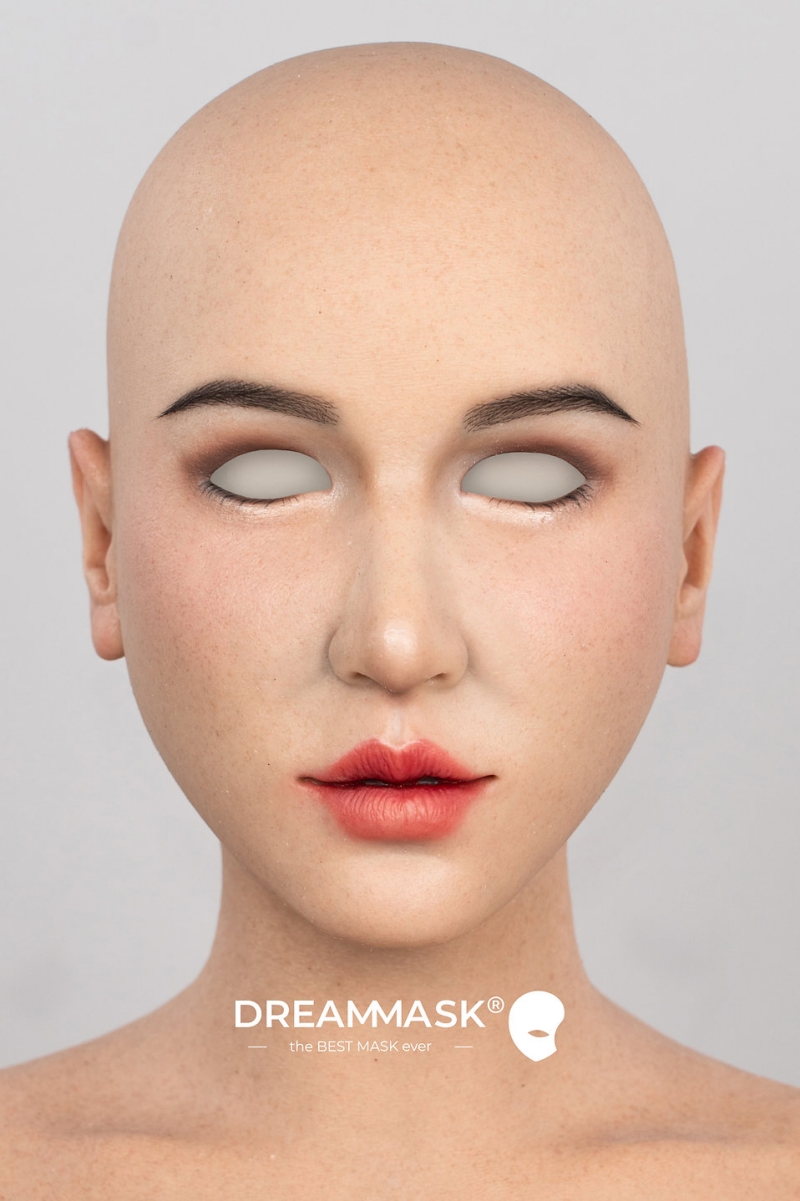 M32＋「RRosina ロージーナ」　PLUS＋版　アジア美人顔　授乳できるシリコンおっぱい　E+カップ相当　高品質医療用シリコン素材製　眉毛植毛　ノーマルメイク/ビューティーメイク　超リアル　フィット感のすごいフィメールマスク　正規品保証　全国送料無料-5