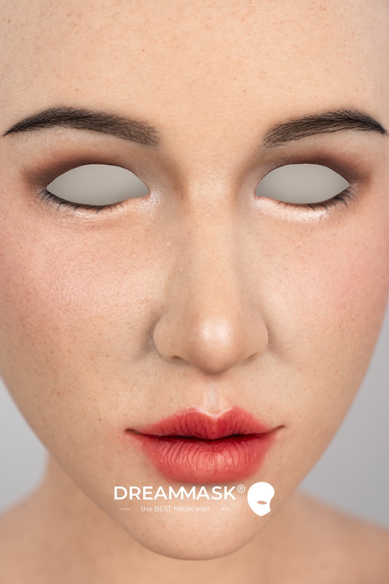 M32＋「RRosina ロージーナ」　PLUS＋版　アジア美人顔　授乳できるシリコンおっぱい　E+カップ相当　高品質医療用シリコン素材製　眉毛植毛　ノーマルメイク/ビューティーメイク　超リアル　フィット感のすごいフィメールマスク　正規品保証　全国送料無料-6