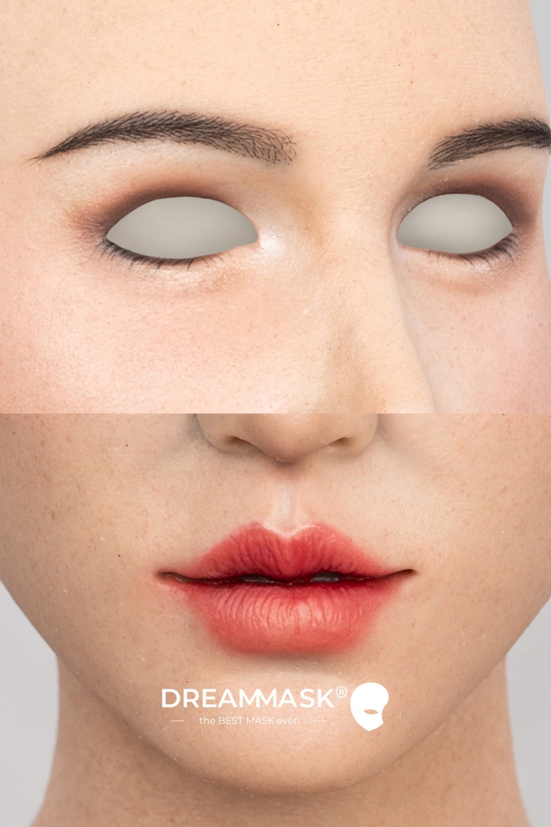 M32＋「RRosina ロージーナ」　PLUS＋版　アジア美人顔　授乳できるシリコンおっぱい　E+カップ相当　高品質医療用シリコン素材製　眉毛植毛　ノーマルメイク/ビューティーメイク　超リアル　フィット感のすごいフィメールマスク　正規品保証　全国送料無料-7