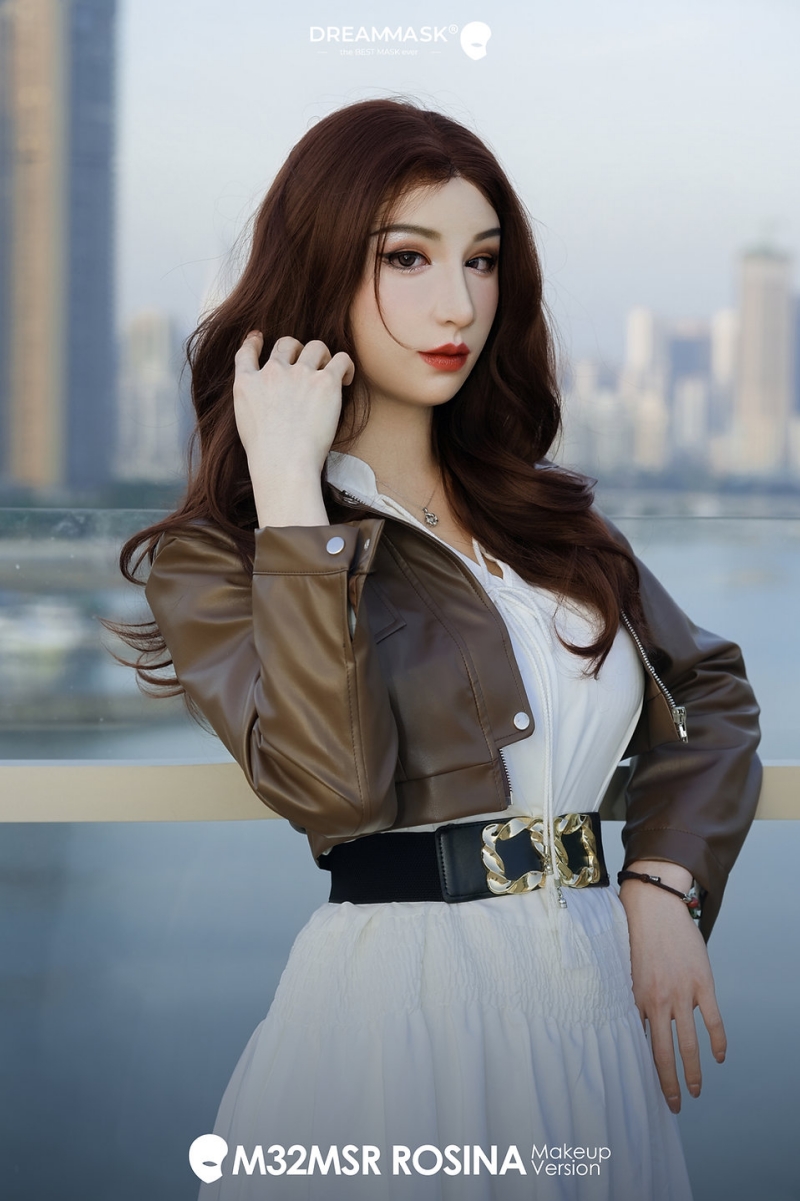 M32「Rosina ロージーナ」　普通版　医療用シリコン素材製　高品質全頭マスク　アジア美人顔　ノーマルメイク/ビューティーメイク　超リアル　フィット感のすごいフィメールマスク　正規品保証　全国送料無料-15