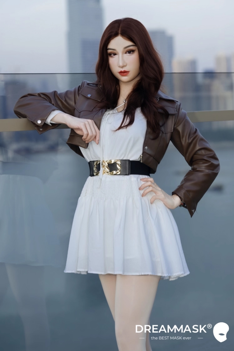 M32「Rosina ロージーナ」　普通版　医療用シリコン素材製　高品質全頭マスク　アジア美人顔　ノーマルメイク/ビューティーメイク　超リアル　フィット感のすごいフィメールマスク　正規品保証　全国送料無料-16